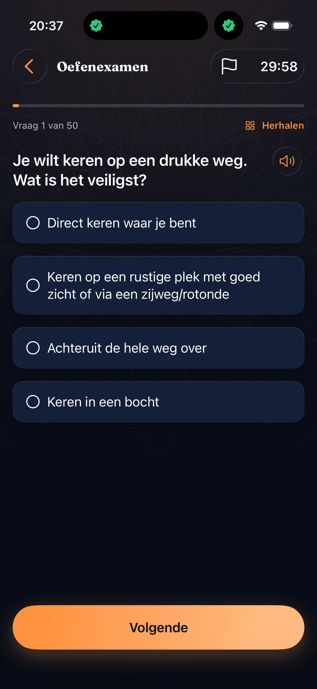 CBR theorie-examen proefexamen